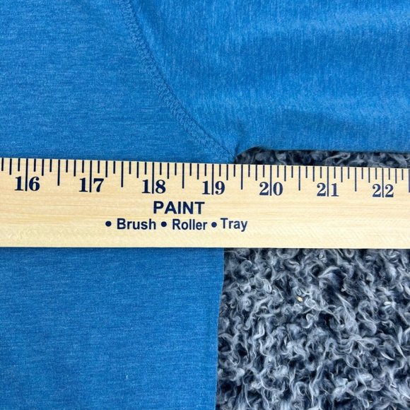 TASC 1/4 Zip Pullover Shirt Mens Small Blue Bamboo Lightweight Stretch Mock Neck - Picture 7 of 8